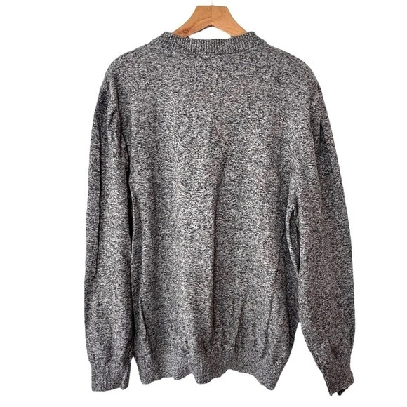 Lachlan British XXL black marbled Grandpa button down cardigan sweater - Picture 4 of 6